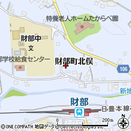 鹿児島県曽於市財部町北俣827周辺の地図