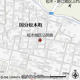 松木地区公民館周辺の地図