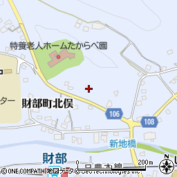 鹿児島県曽於市財部町北俣726周辺の地図