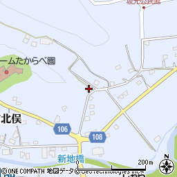 鹿児島県曽於市財部町北俣721周辺の地図