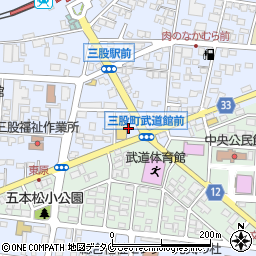 ミートショップながやま三股駅前店周辺の地図