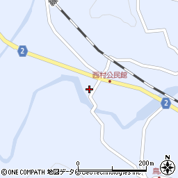 鹿児島県曽於市財部町北俣2032-2周辺の地図