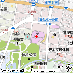 都城市役所　諸施設都城市総合文化ホール周辺の地図