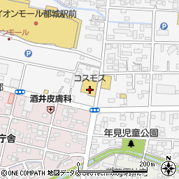 株式会社コスモス薬品　ディスカウントドラッグコスモス都城栄町店周辺の地図