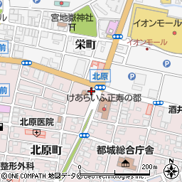 大黒屋質都城駅前店周辺の地図