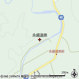 永盛温泉周辺の地図