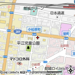 宮崎太陽銀行都城支店周辺の地図