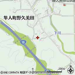 鹿児島県霧島市隼人町野久美田923周辺の地図
