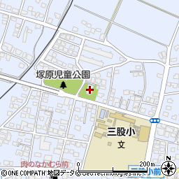 三股中央霊堂周辺の地図