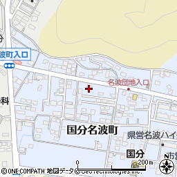 南日本新聞　国分中央販売所周辺の地図