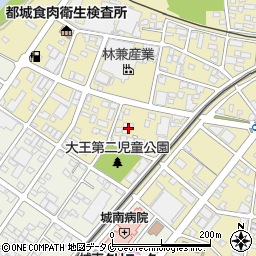 宮崎県都城市平江町周辺の地図