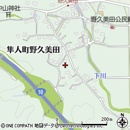 鹿児島県霧島市隼人町野久美田961周辺の地図