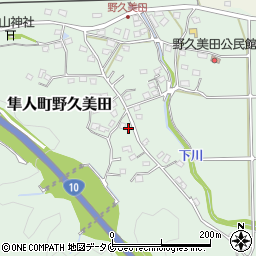 鹿児島県霧島市隼人町野久美田962周辺の地図