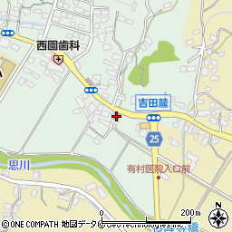 吉田麓郵便局周辺の地図