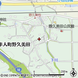 鹿児島県霧島市隼人町野久美田388周辺の地図