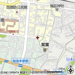 鹿児島県姶良市加治木町諏訪町51周辺の地図