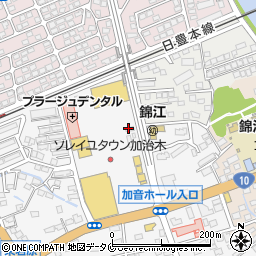 タツミヤ西加治木店周辺の地図