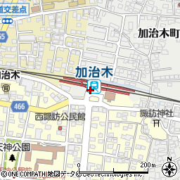 加治木駅周辺の地図