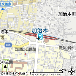 加治木駅周辺の地図