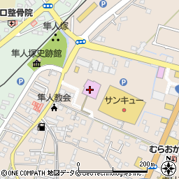 金馬車隼人店周辺の地図