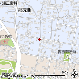宮崎県都城市郡元町3402-1周辺の地図