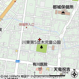 宮崎県都城市上川東周辺の地図