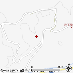 冠岳温泉周辺の地図