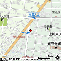 都城川東郵便局 ＡＴＭ周辺の地図