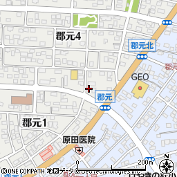 日本習字　郡元教室周辺の地図