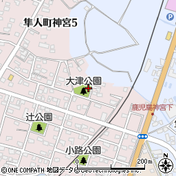大津公園周辺の地図