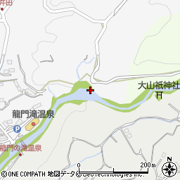 龍門滝周辺の地図