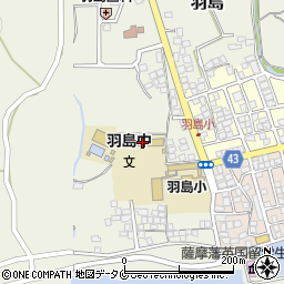 いちき串木野市立羽島中学校周辺の地図