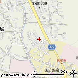 鹿児島県霧島市隼人町姫城2712周辺の地図