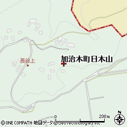 鹿児島県姶良市加治木町日木山周辺の地図