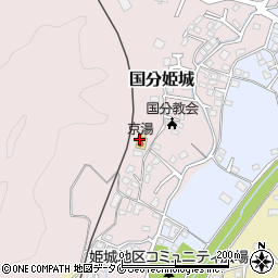 京湯周辺の地図