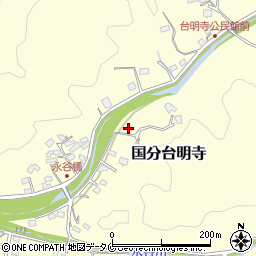 鹿児島県霧島市国分台明寺周辺の地図