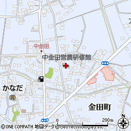 中金田営農研修館周辺の地図