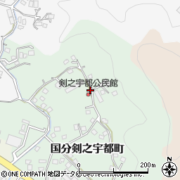 鹿児島県霧島市国分剣之宇都町167周辺の地図