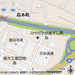 新和都城工場周辺の地図