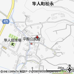 鹿児島県霧島市隼人町松永1631-3周辺の地図