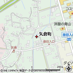 鹿児島県薩摩川内市矢倉町周辺の地図