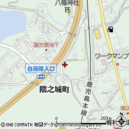 鹿児島県薩摩川内市隈之城町周辺の地図