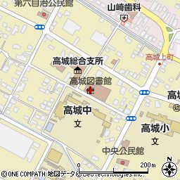 都城市立高城図書館周辺の地図