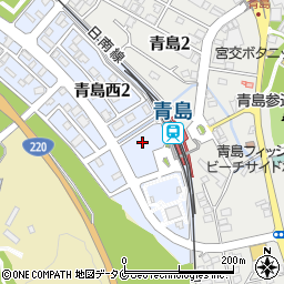青島駅西口駐車場周辺の地図
