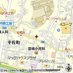鹿児島県薩摩川内市平佐町周辺の地図