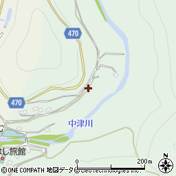 鹿児島県霧島市牧園町下中津川17周辺の地図