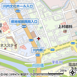 鹿児島県薩摩川内市西向田町1-17周辺の地図