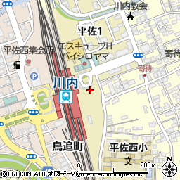 ＪＲ九州レンタカー＆パーキング川内駅前東口自動車整理場駐車場周辺の地図