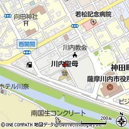 鹿児島県薩摩川内市若松町周辺の地図