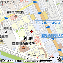 鹿児島相互信用金庫川内中央支店周辺の地図